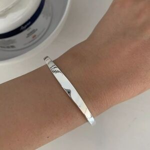 New Sterling Silver Simple Cuff Bracelet